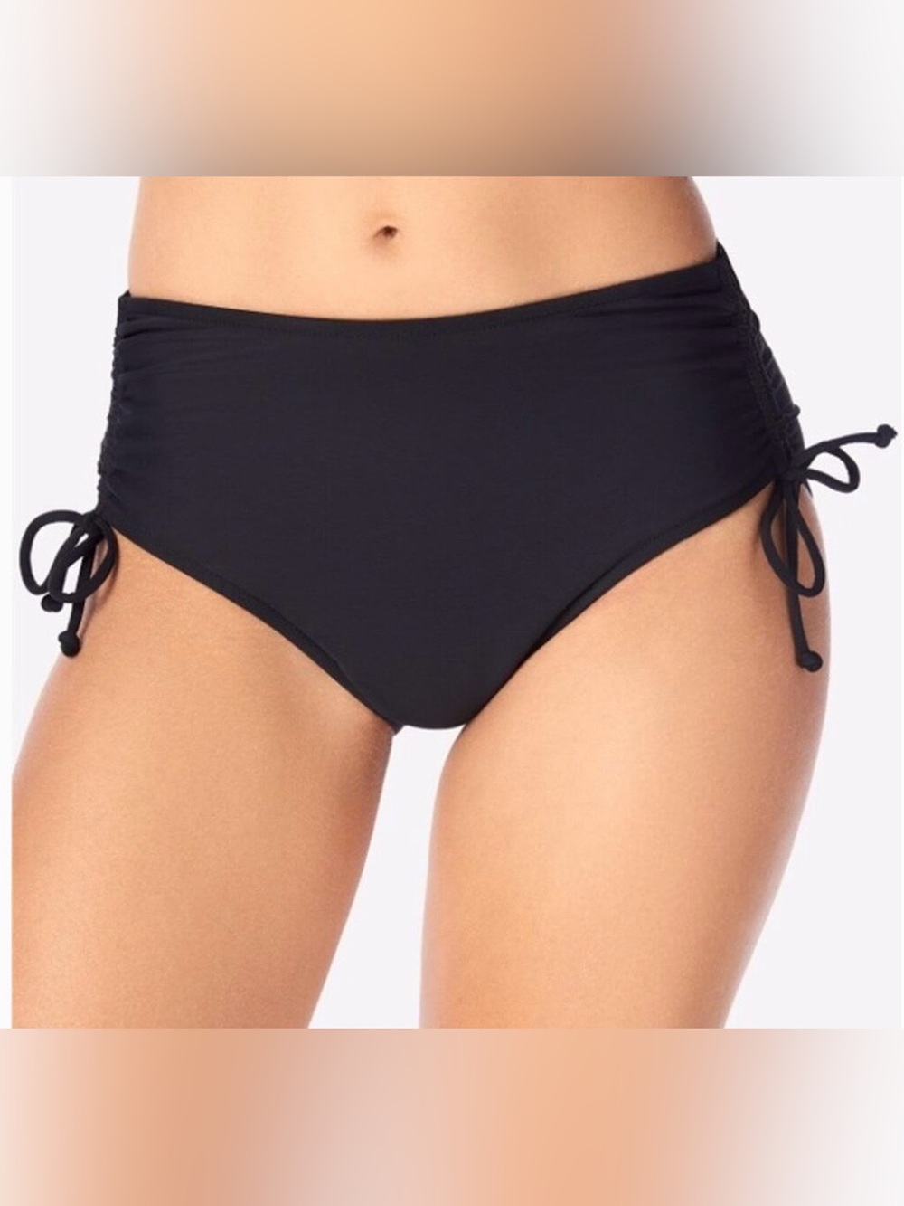 Swim Solutions Black Adjustable Leg Tummy Control Swim Brief
